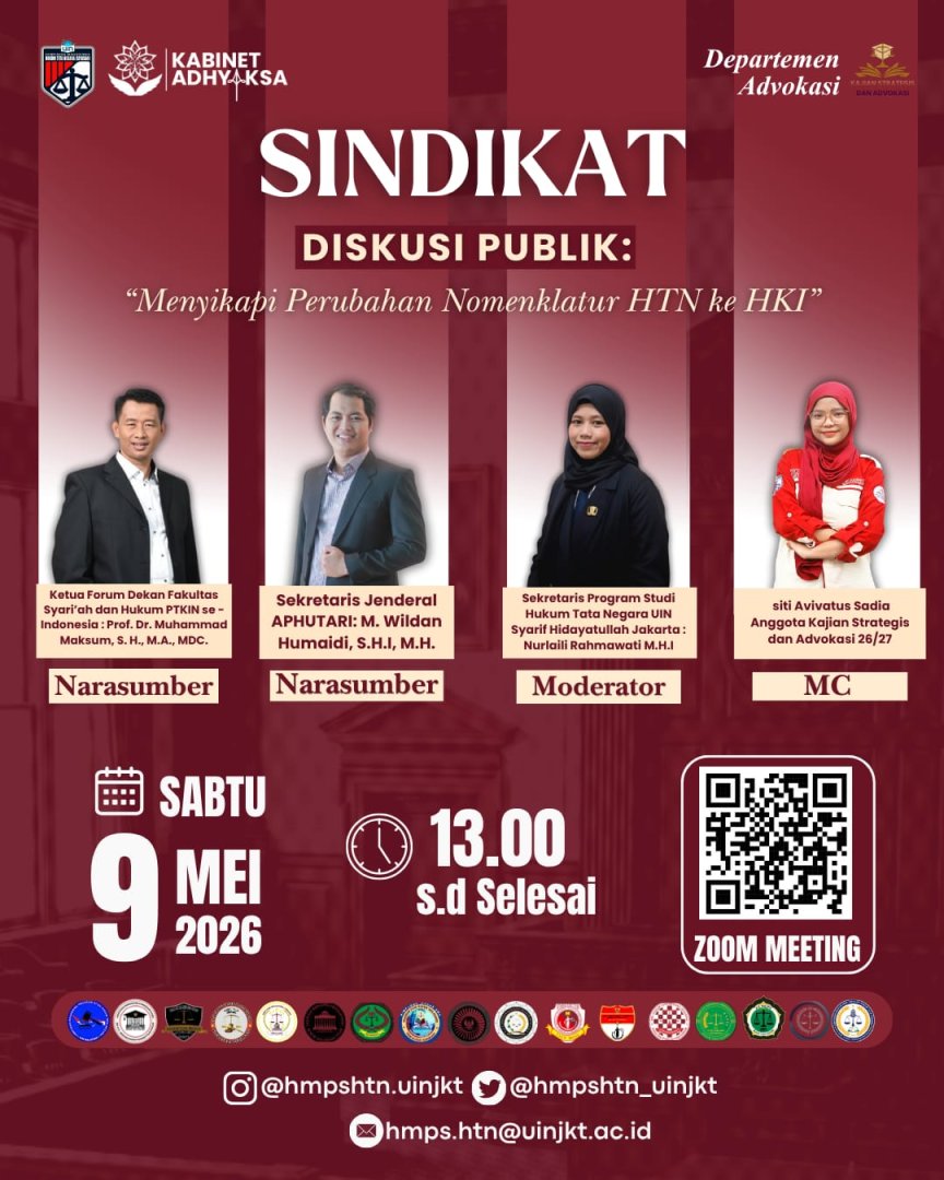 SINDIKAT DISKUSI PUBLIK  Prodi Hukum Tatanegara Islam UINSSC