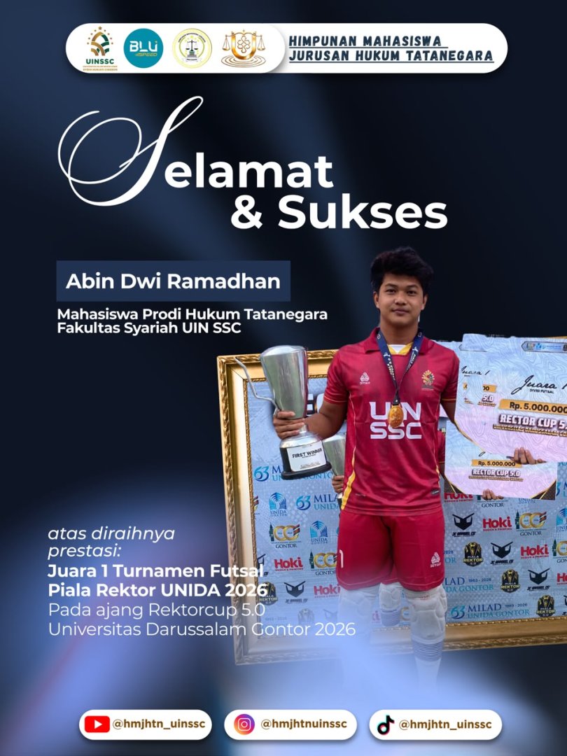 Juara 1 Turnamen Futsal Piala Rektor UNIDA 2026 pada ajang Rektor Cup 5.0 Universitas Darussalam Gontor.