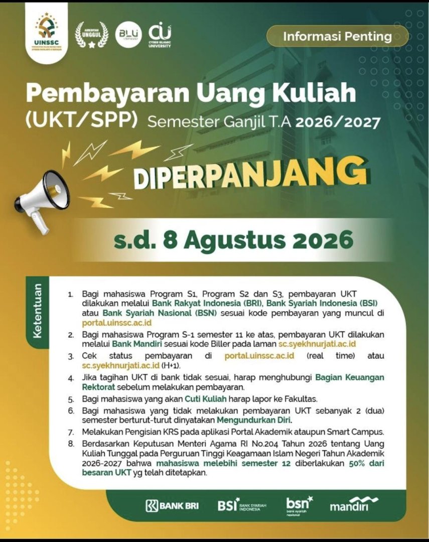 Perpanjangan Pembayaran UKT